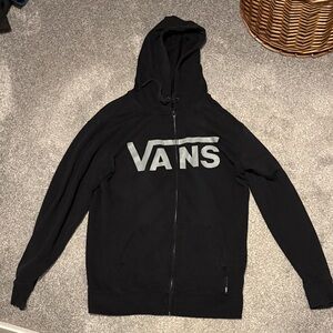 Vans Black Zip-Up Hoodie for Men